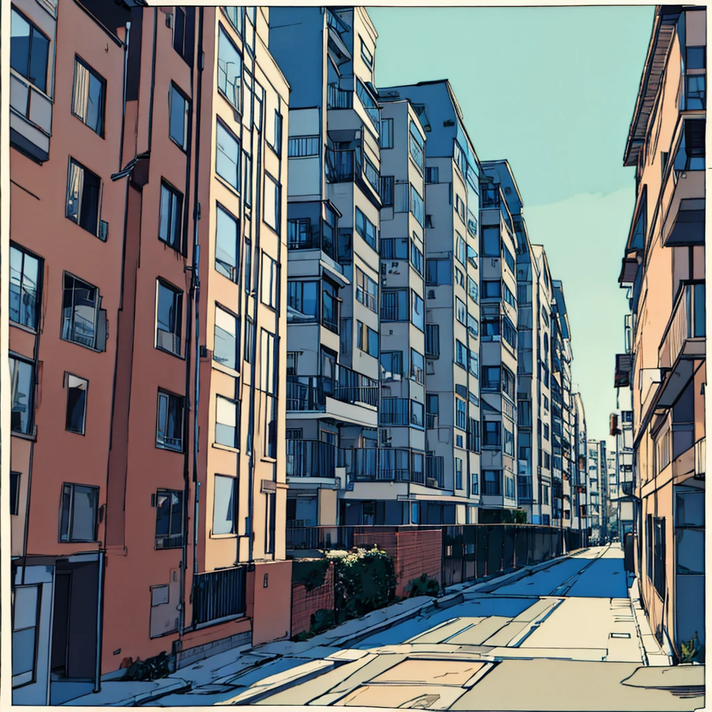 Simple Cloudy Sky Apartment Complex Girl Nostalgic Simple Sad