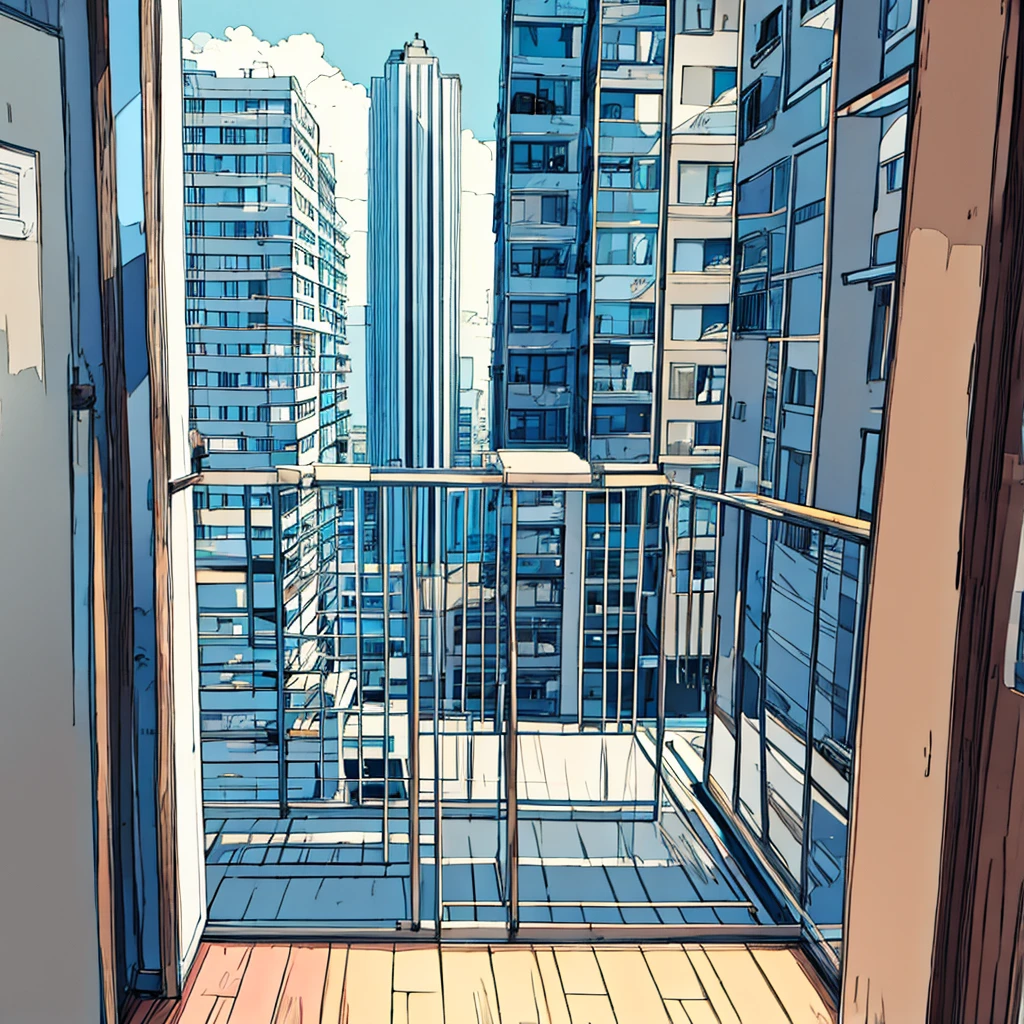 Simple cloudy sky low apartment apartment woman nostalgic simple sad
