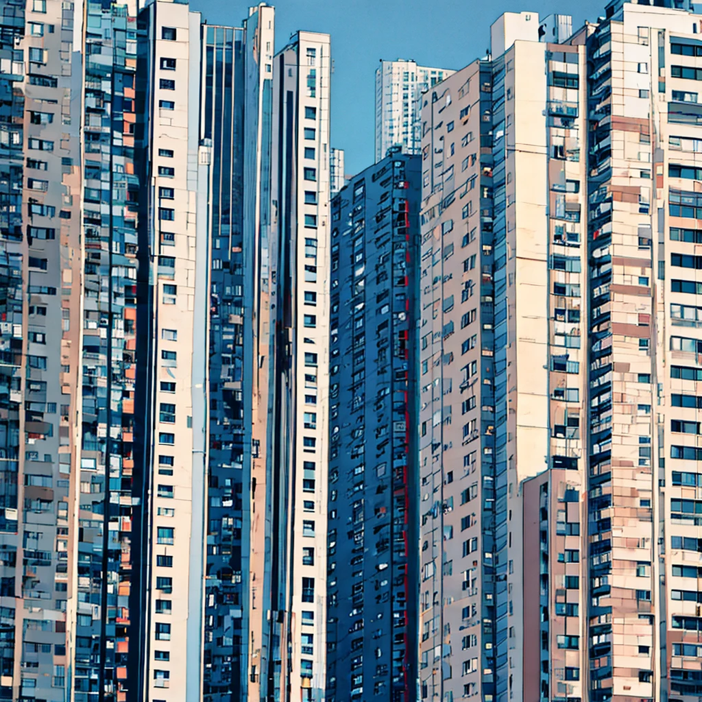 Simple cloudy sky low apartment apartment woman nostalgic simple sad