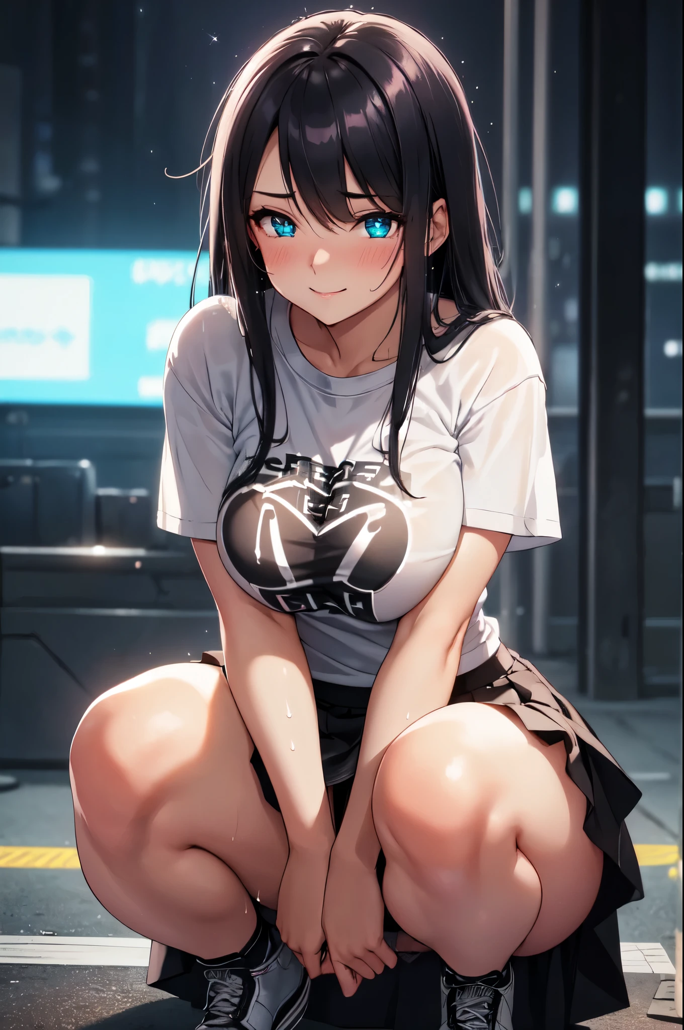 masterpiece, best quality,
1girl, t-shirt, shorts, large breasts, blush, spread legs, female orgasm, trembling, ahegao,
simple background
<lora:LECO_enhance_female_orgasm:1>
