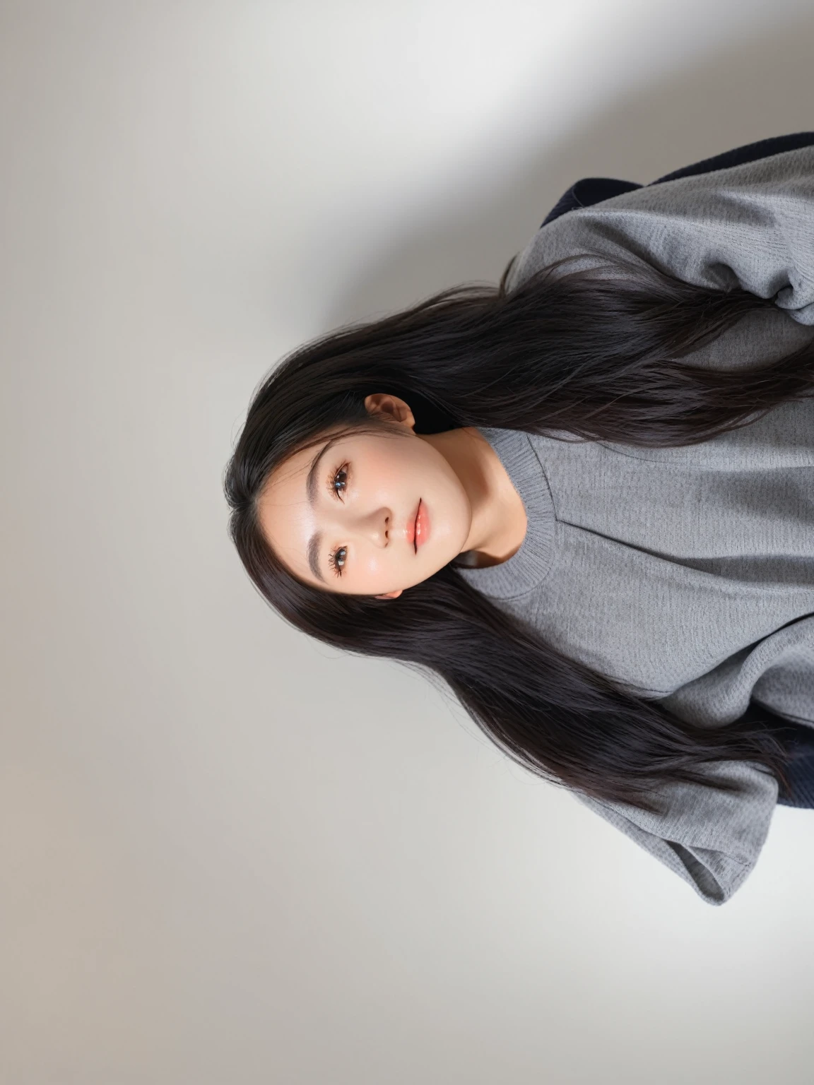 Best Quality, 8k, Masterpiece, (Portrait: 1.3), (photo realistic:1.4), (hyper realistic:1.4), Sharp Focus, looking at viewer, (smoother lighting:1.1), (increase cinematic lighting quality:0.9), realistic lighting, backlighting, light on face, ray trace, (brightening light:1.2), (Increase quality:1.4), sharp detail, (best quality real texture skin:1.4), finely detailed eyes, black_eyes, finely detailed face, 25 year old Korean woman


