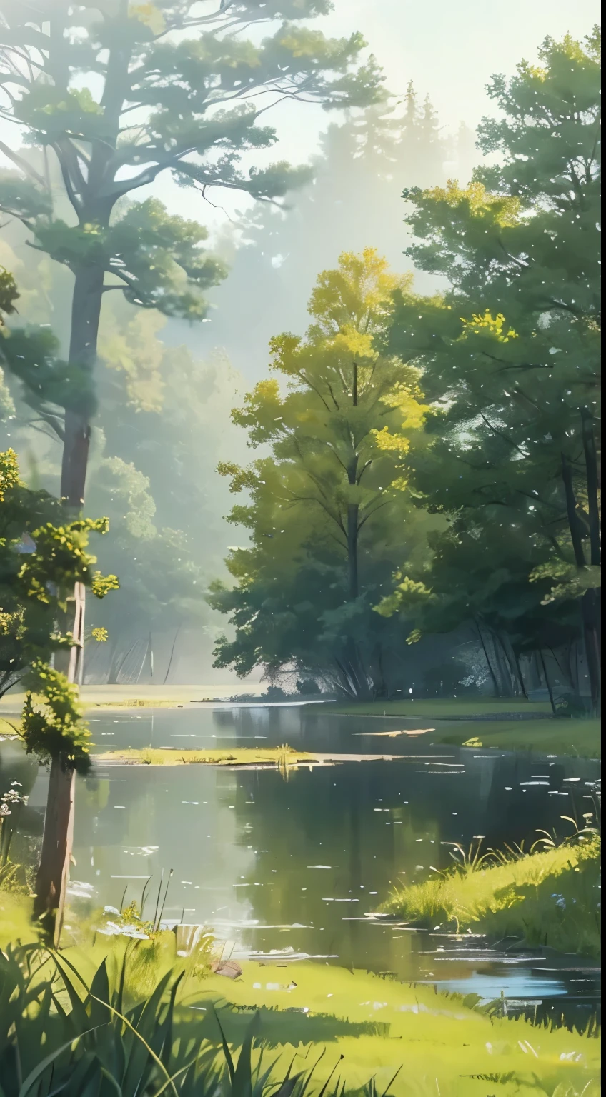 draw tall grass and a shadow from a tree
