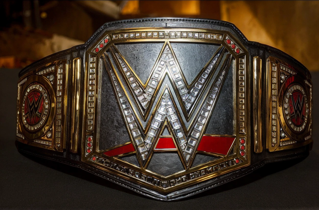 "Design an image of a WWE title for me that is in a scary and dilapidated house."
In the design, use the uploaded photo