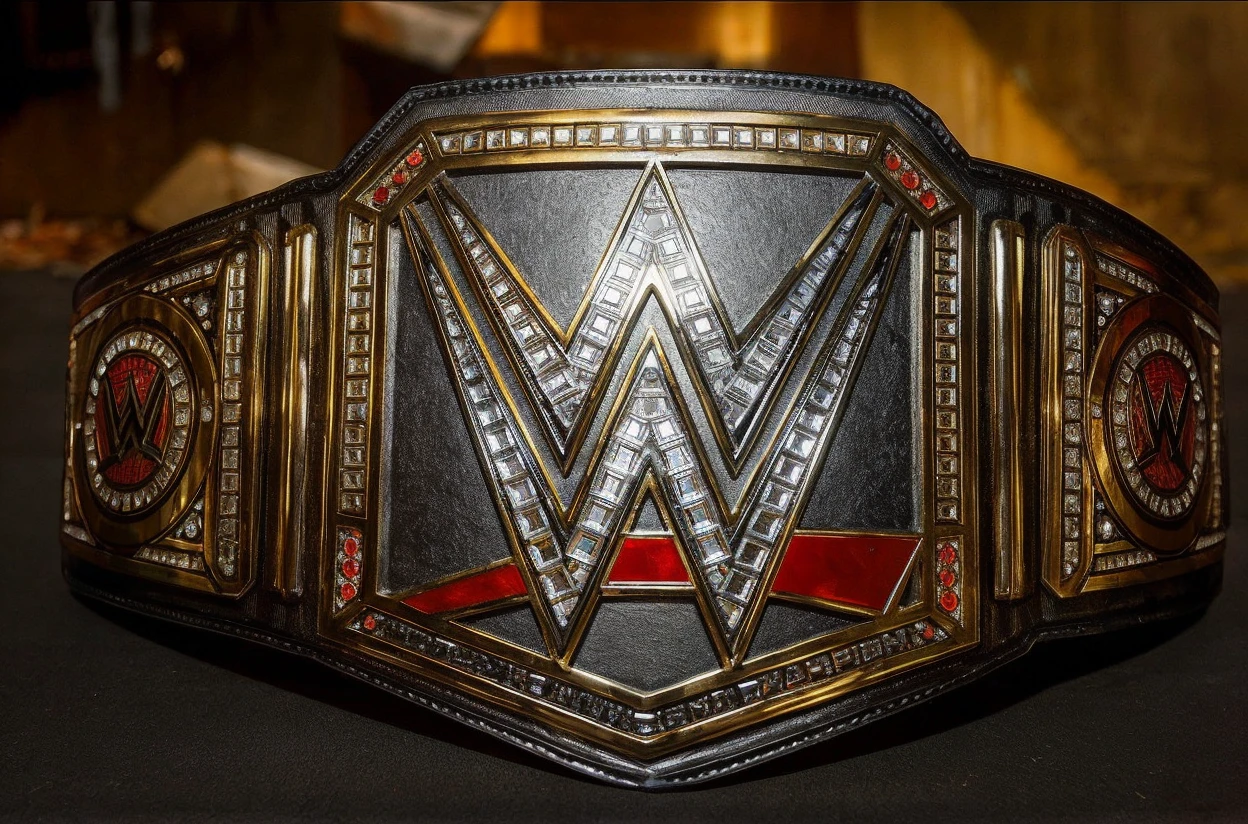 "Design an image of a WWE title for me that is in a scary and dilapidated house."
In the design, use the uploaded photo