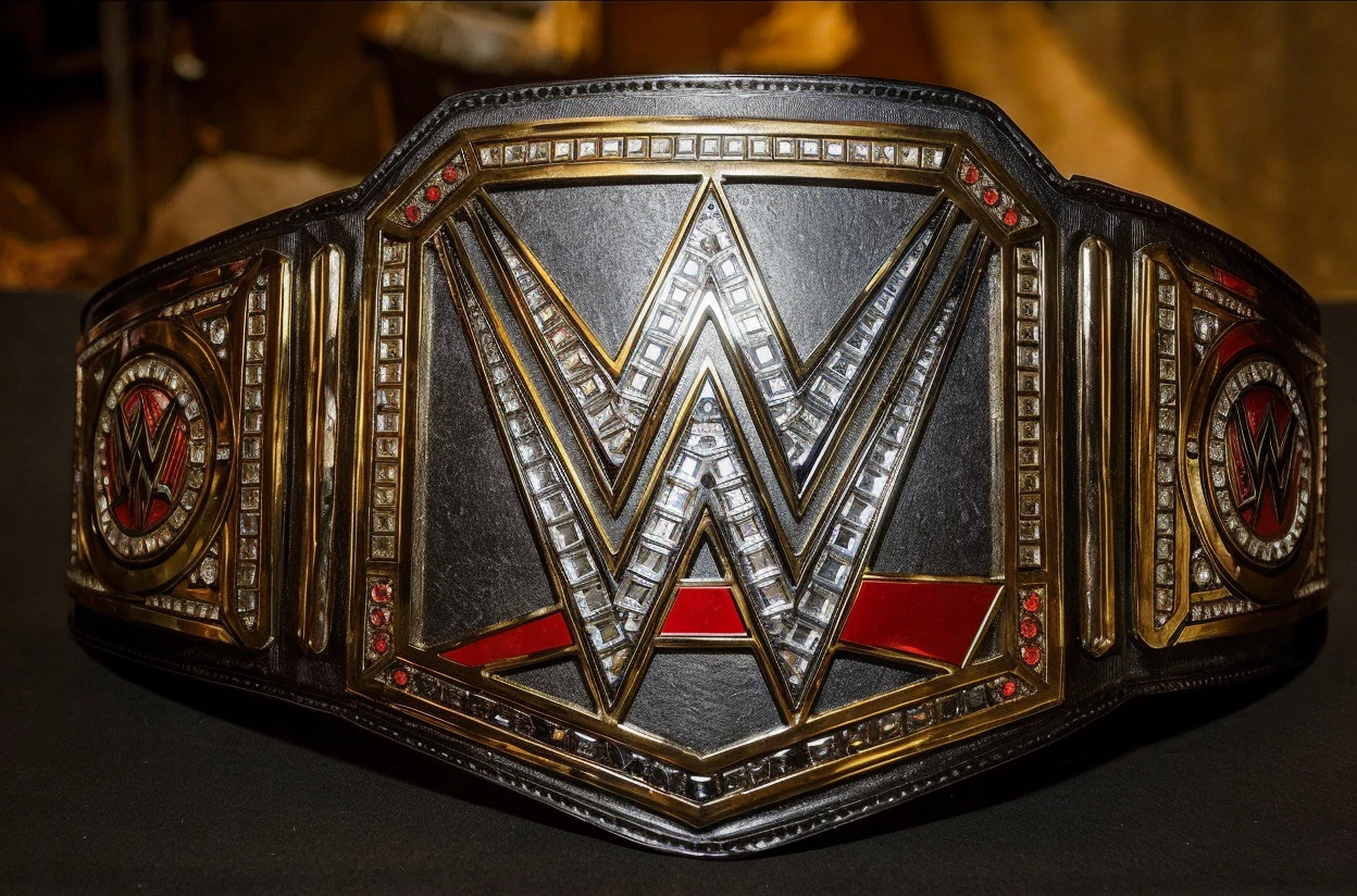 "Design an image of a WWE title for me that is in a scary and dilapidated house."
In the design, use the uploaded photo