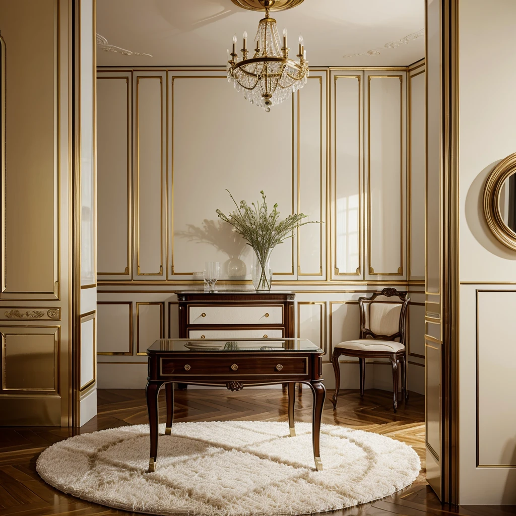 a room where high-end furniture in a designer style is located