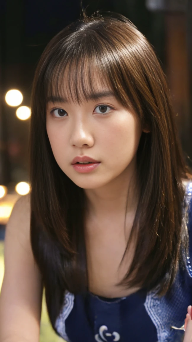 ((cowboy shot:1.5)), ((View your audience:1.5)), ((looking at viewer:1.5)), ((look into the viewer's eyes:1.5)), BREAK ((night walk:1.5)), BREAK ((20 years old.:1.5)), (beautiful straight light brown long hair:1.7), ((asymmetrical bangs)), ((Scared:1.5)), ((medium large breasts:1.5)), I wear clothes, (top-quality, 16K, masterpiece:1.3), top quality, masterpiece, high resolution, photorealistic, (raw photo), live shooting, 16k wallpaper, perfection, professional lighting, very detailed, fine details, Hyperrealism, hyper realistic, realistic, japanese, (super detailed), (Photorealsitic:1.5), high-level image quality, very detailed, depth of field, (most beautiful), (dramatic lighting:1.2), (cinematic lighting:1.2), ambient lighting, (front lighting:1.2), highest precision, detailed fingers, detailed hands, detailed eyes, detailed skin texture, textured skin, realistic smooth soft skin, (perfect body proportion), (seductive emotion:1.3), (soft and plump thighs:1.2), (short torso:1.5), detailed face, detailed finger, clear eyes, gentle eyes, accurately drawn arms, accurate and perfect human anatomy, white and soft thighs, realistic smooth soft skin,
