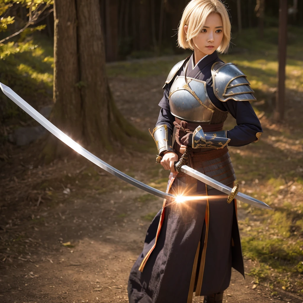 Japanese sword、Swordsman、lit Skirt、Android18、armor