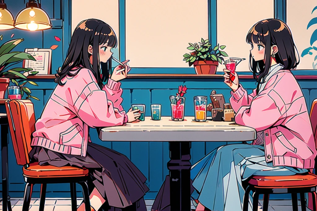 (masterpiece:1.2), best quality,PIXIV,flot,
1girl, solo, sitting, long hair, flower, chair, food, pink flower, cup, holding, long sleeves, pink skirt, rose, skirt, jacket, grey hair, table, pink rose, indoors, blush, bangs, plant, holding cup, yellow jacket, profile, coat, long skirt, vase
