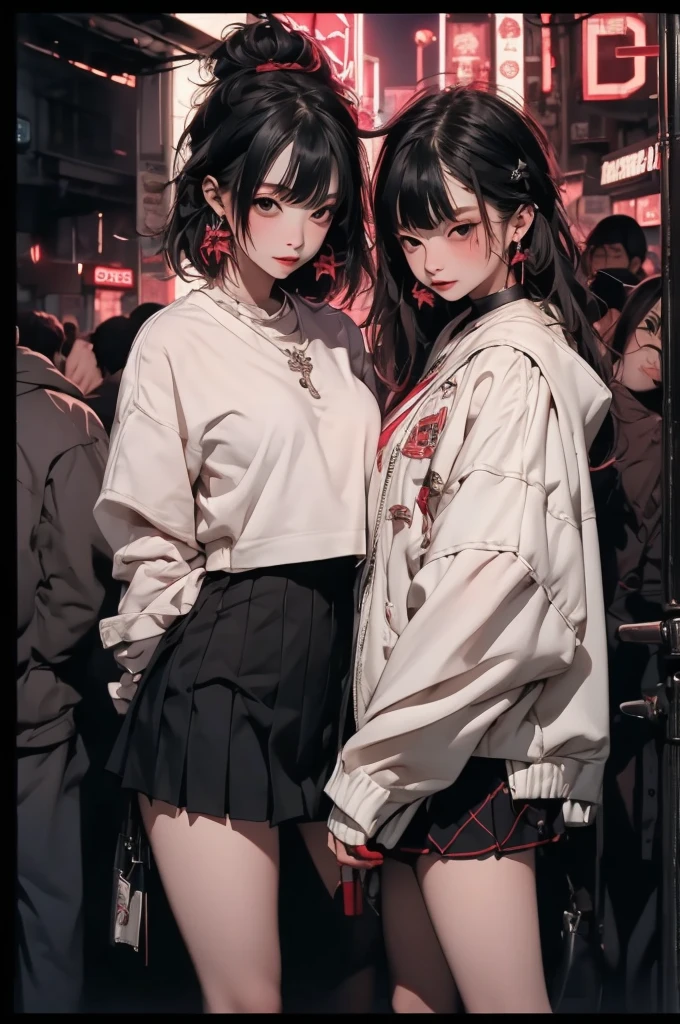 (girl:1.5),(masterpiece), (best quality), (Extremely detailed), nightclub, sexclub, club, carnival, red light, darkroom, smokes, FOG, grope, Harassment, , Alcohol, 大leg, leg, skirt