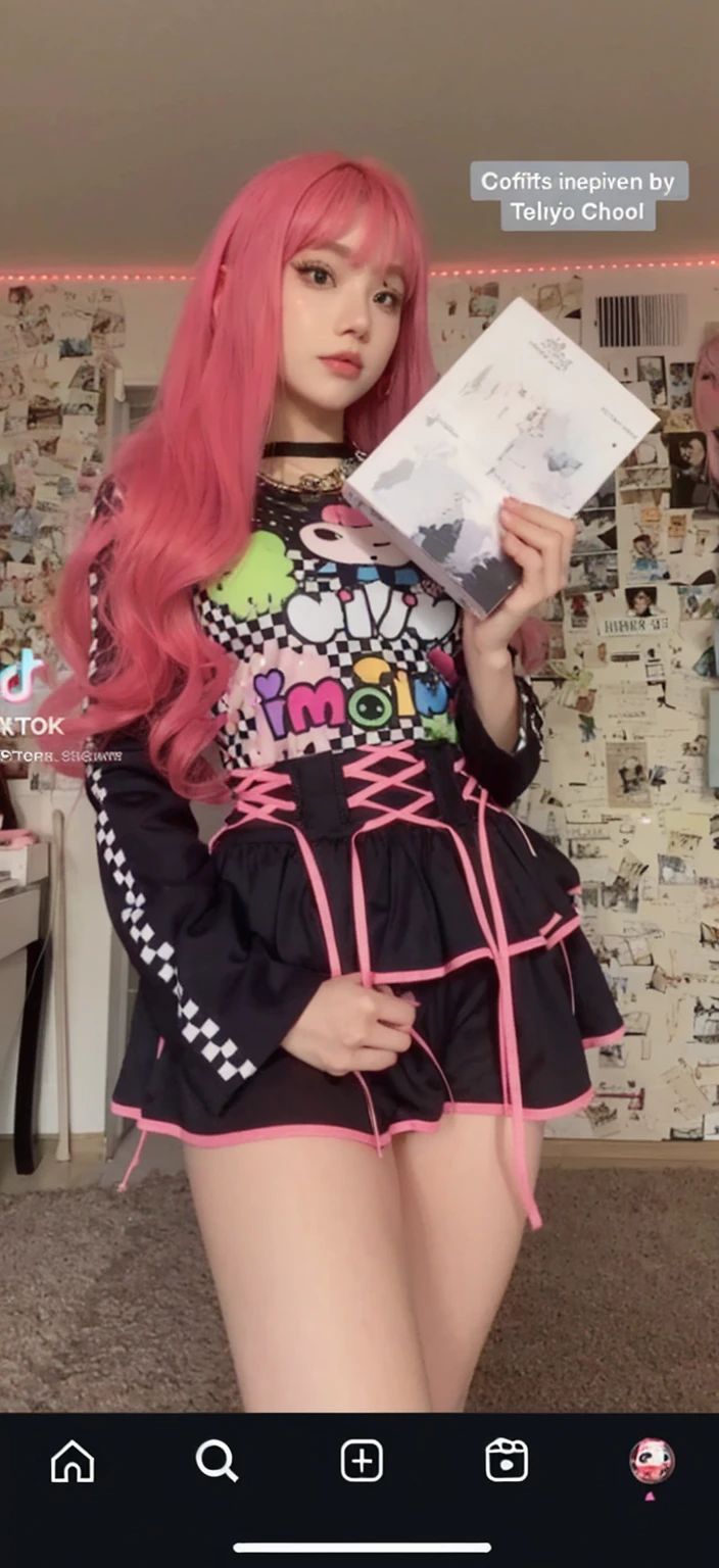 Leave it as it is, enhance it, pretty face, cute face, pink hair