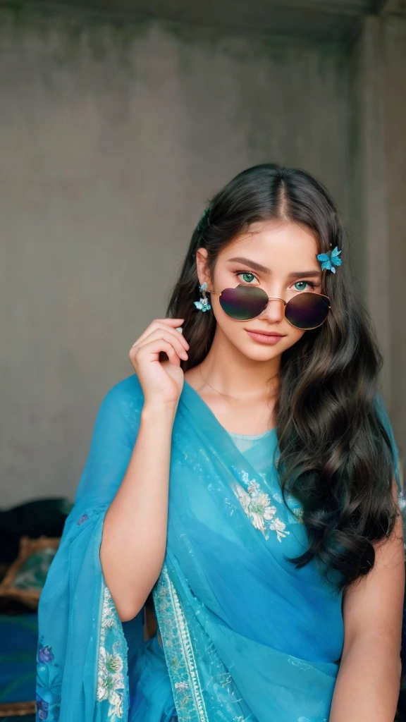 a beautiful girl, extremely detailed eyes and face, long eyelashes, beautiful detailed lips, intricate flower crown, flowers in hair, natural background, lush green foliage, sunlight filtering , vibrant colors, cinematic lighting, fantasy, ethereal, whimsical, dreamlike, high quality, 8k, photorealistic, masterpiece, vivid colors, professional digital art