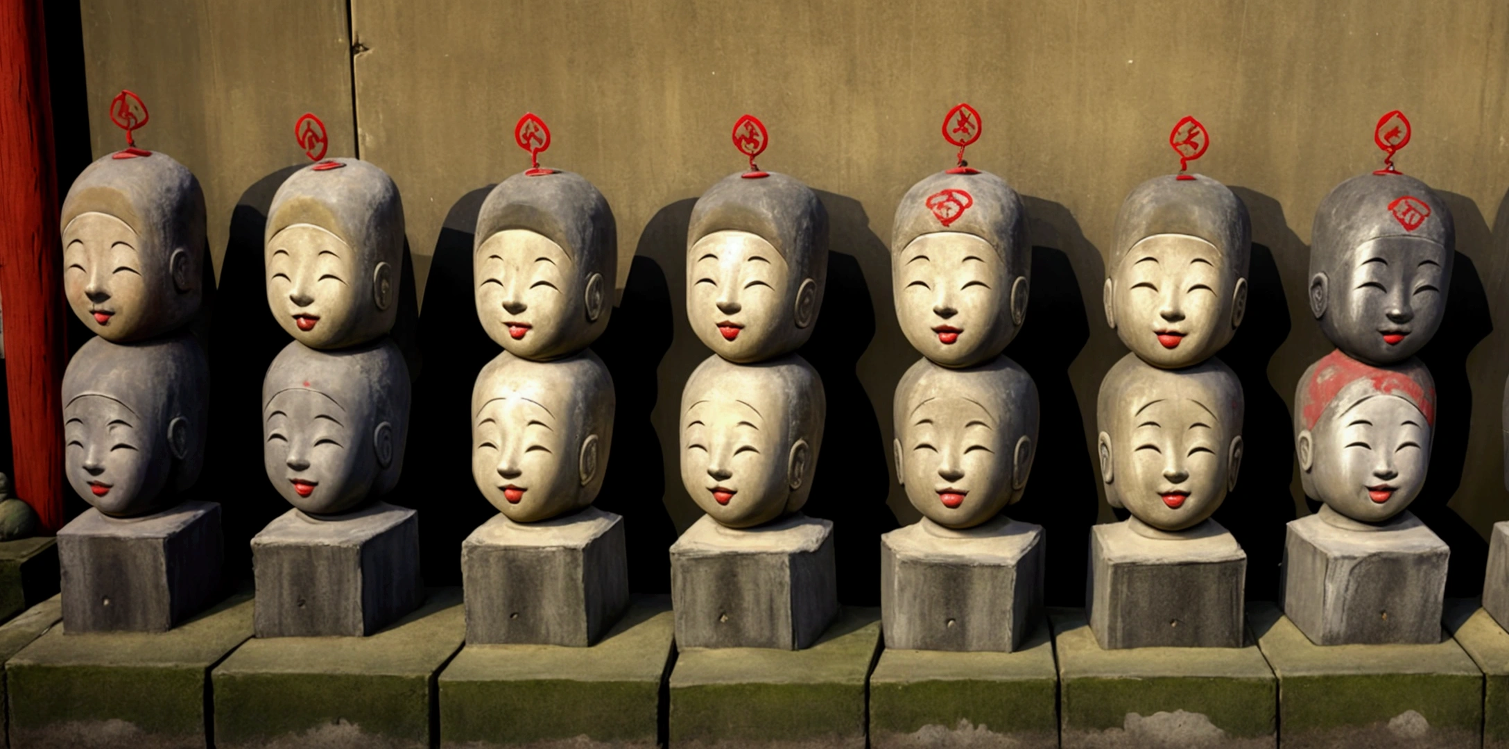 Jizo Bon、Japan、Many children in front of Jizo