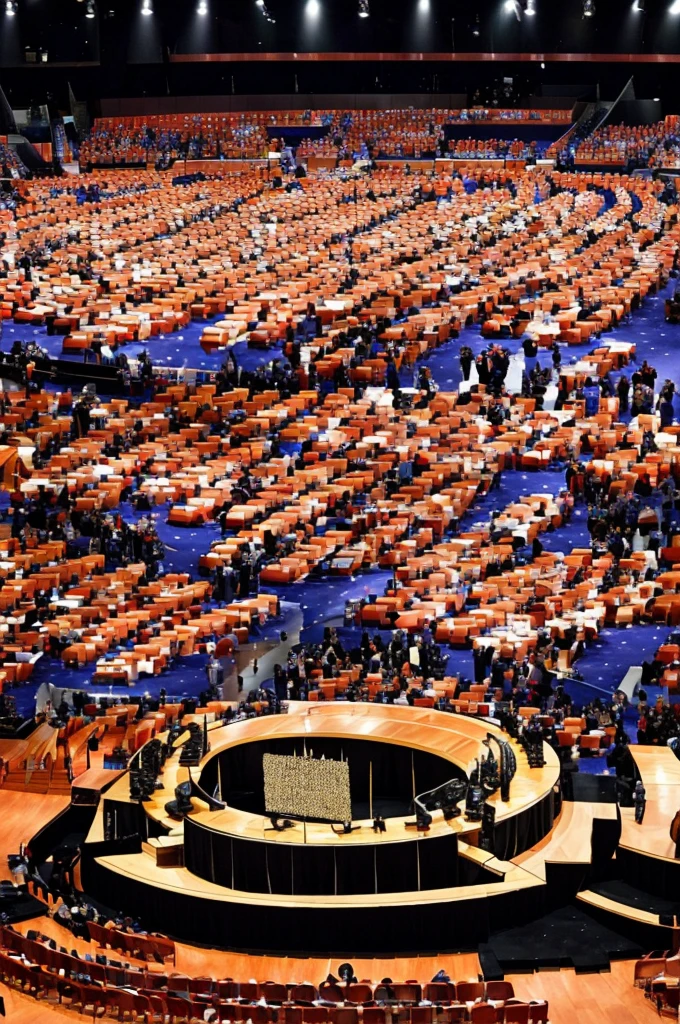 A magnificent stage,Elegant lighting,The central background is the UNESCO logo,The stage is decorated with various cultural elements,Demonstrating international participation。 actor actress:A diverse group of young actor actresses,Poetry recitation or language performance in progress。They wore formal attire,Confident and passionate。 detail:The background incorporates patterns and symbols representing different cultures,Emphasis on cultural diversity。The words “UNESCO Asia-Pacific Youth Growth Program - Voice of Language International Performance” may be placed above the stage or in the background,Highlight the theme of the event。
