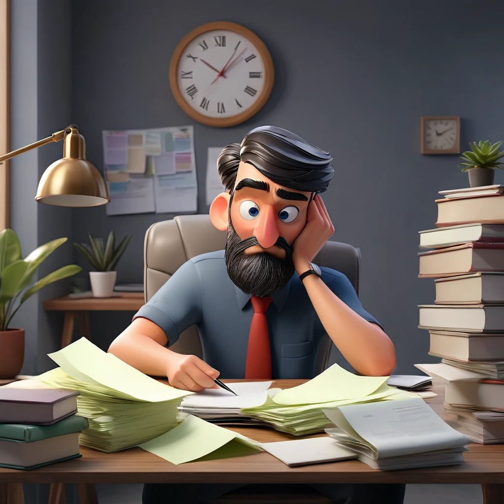 Imagine an image divided into two halves to contrast the life of a person who works in a traditional market with that of someone who works in digital marketing:
Left Half (Traditional market)
fund: A gray and crowded office, with cramped cubicles and several people working at their desks.
persona: A middle-aged man or woman, wearing formal clothes, sitting at a table with piles of paper, an old computer, and an expression of tiredness and frustration on your face.
Additional Elements: A clock on the wall showing the end of the day, with several people looking impatiently at him. Post-its and disorganized documents around.
atmosphere: Dark and monotonous, with fluorescent lighting and dim colors, symbolizing the lack of freedom and the exhausting routine.
Metade desna (Marketing Digital)
fund: A sunny beach with white sand and blue sea, or a modern, well-decorated home with a panoramic view of an exotic location.
persona: the same person (for contrast effect), now wearing casual and comfortable clothes, sitting on a beach chair with a laptop or tablet in her hands, working remotely.
Additional Elements: A cocktail or juice on the side, a satisfied smile on your face and a relaxed posture. Maybe there's an open suitcase next to it, suggesting the flexibility of traveling.
atmosphere: Bright and colorful, with a feeling of freedom, joy and personal fulfillment. O sol brilha intensamente, criando um ambiente acolhedor e vibrante.
Left Text: "Traditional Work: No Freedom"
desna: "Marketing Digital: Free and Flexible Life"