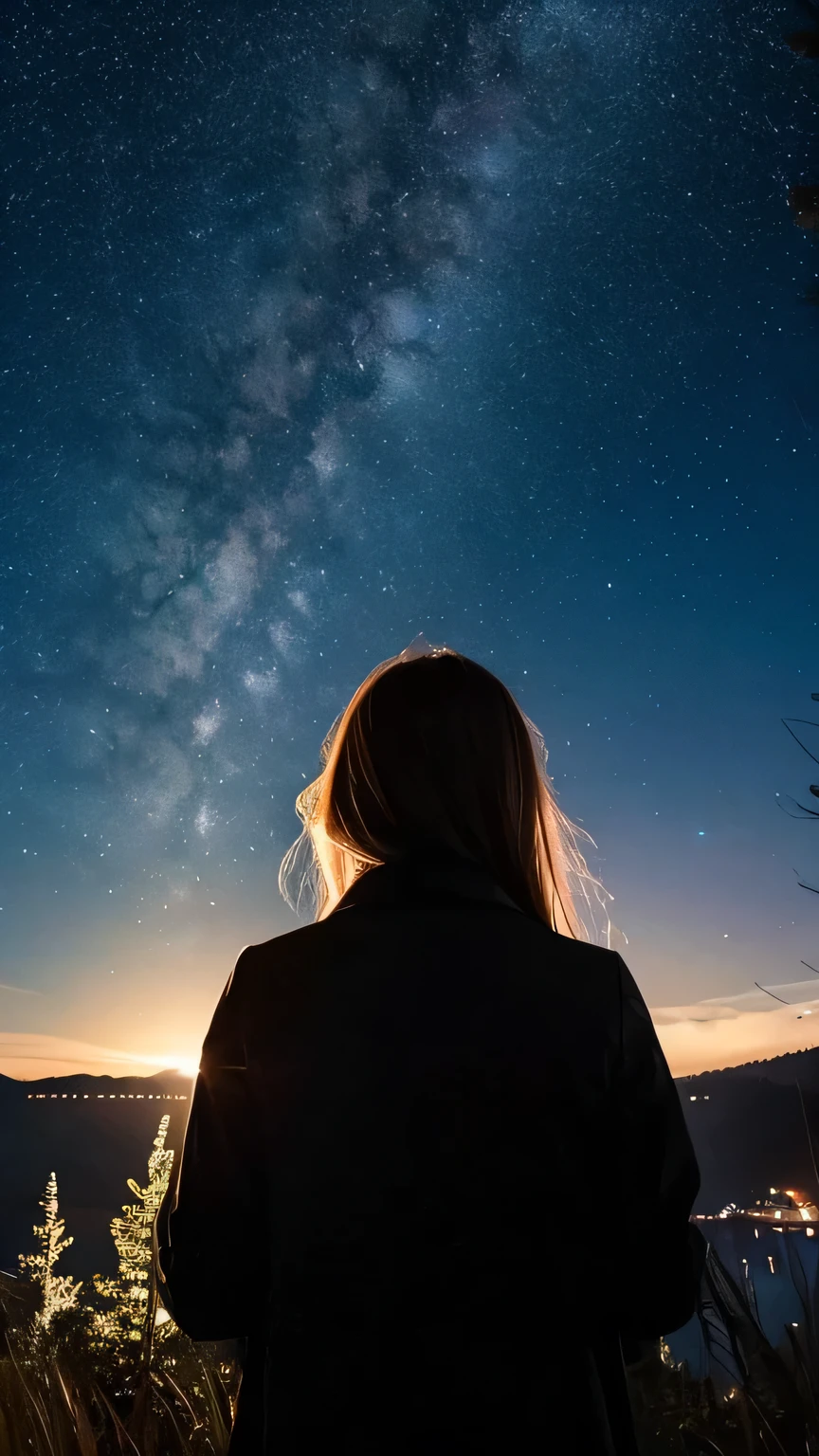 Night starry sky mysterious Brighter I want to see the stars clearly
