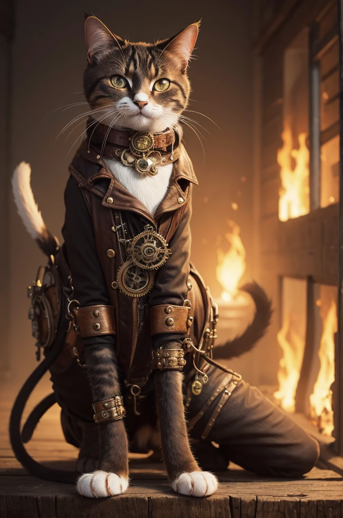 A steampunk cat