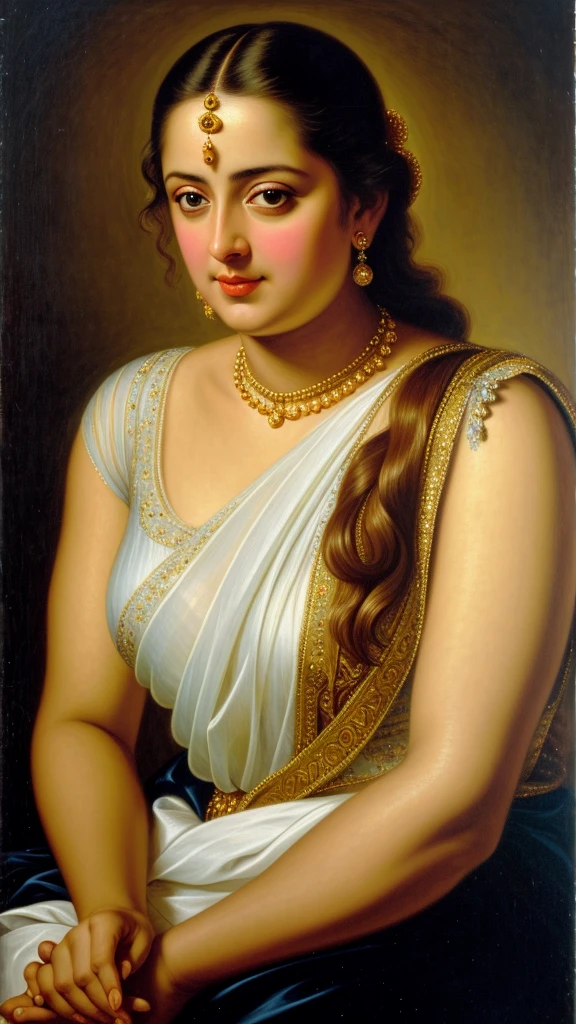 Looks like Anushka Shetty, Masterpiece, Best quality, high clarity eyes, beautifully styled hair, critically flawless,sharp picture, Full portrait, High pixels, perfect face, perfect eyes, beautiful face, perfect hands,perfect fingers, in Peter Paul Rubens style, by Peter Paul Rubens, baroque style, acrylic on canvas, highly detailed, description: "Create a nymph inspired by the tales of Greek or Roman mythology, embodying the essence of a natural element or location, and possessing a unique ability or trait that sets her apart."