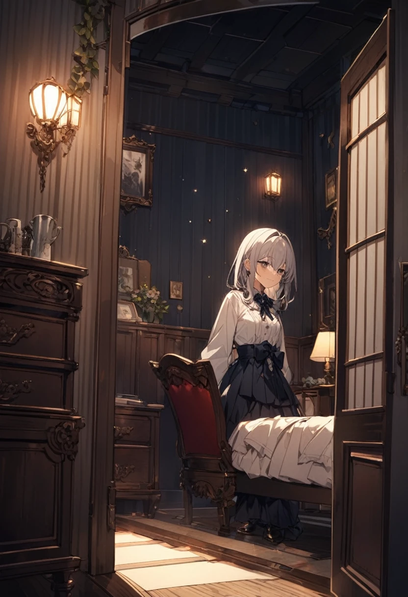 night、A moonlit room