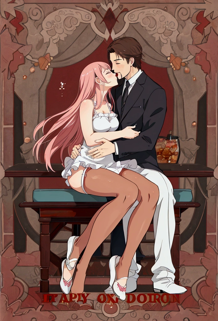 man and woman kissing, warm, romantic, kitchen, passionate, couple, fun, hyper realistic, ultra realistic, human, home vibe, happy, sexy, wallpaper, anime, full body, erotic