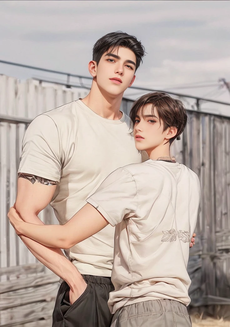 1boy, young, handsome, black hair, undercut hair, 1boy, adults, handsome, brown hair, short hair, perfect face, detailed eyes and face,brown eyes, clean shaved, muscular, capturing a rural atmosphere, dynamic lighting, unreal engine 5
