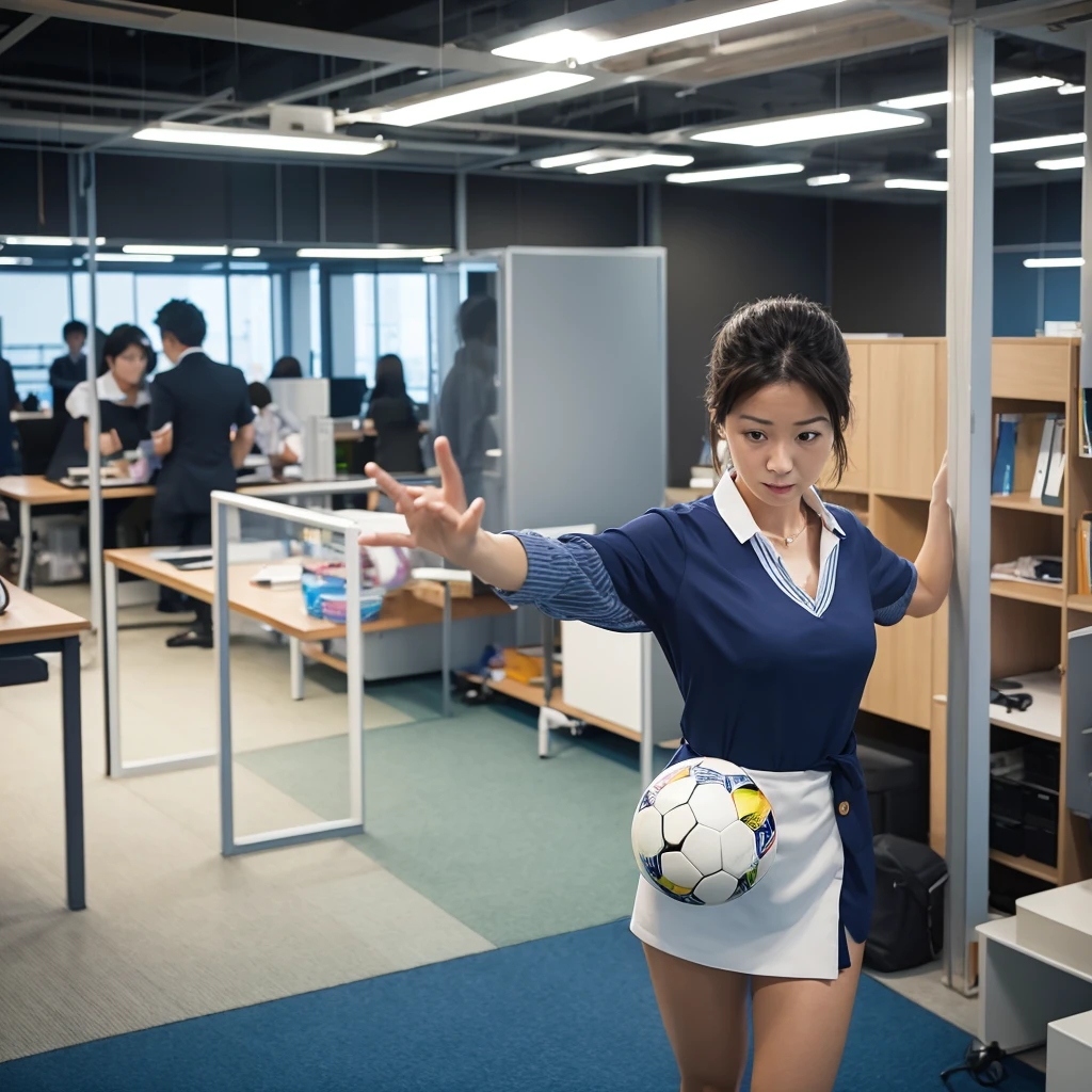 Office Lady、Micro lit、soccer、Overhead Kick、See-through