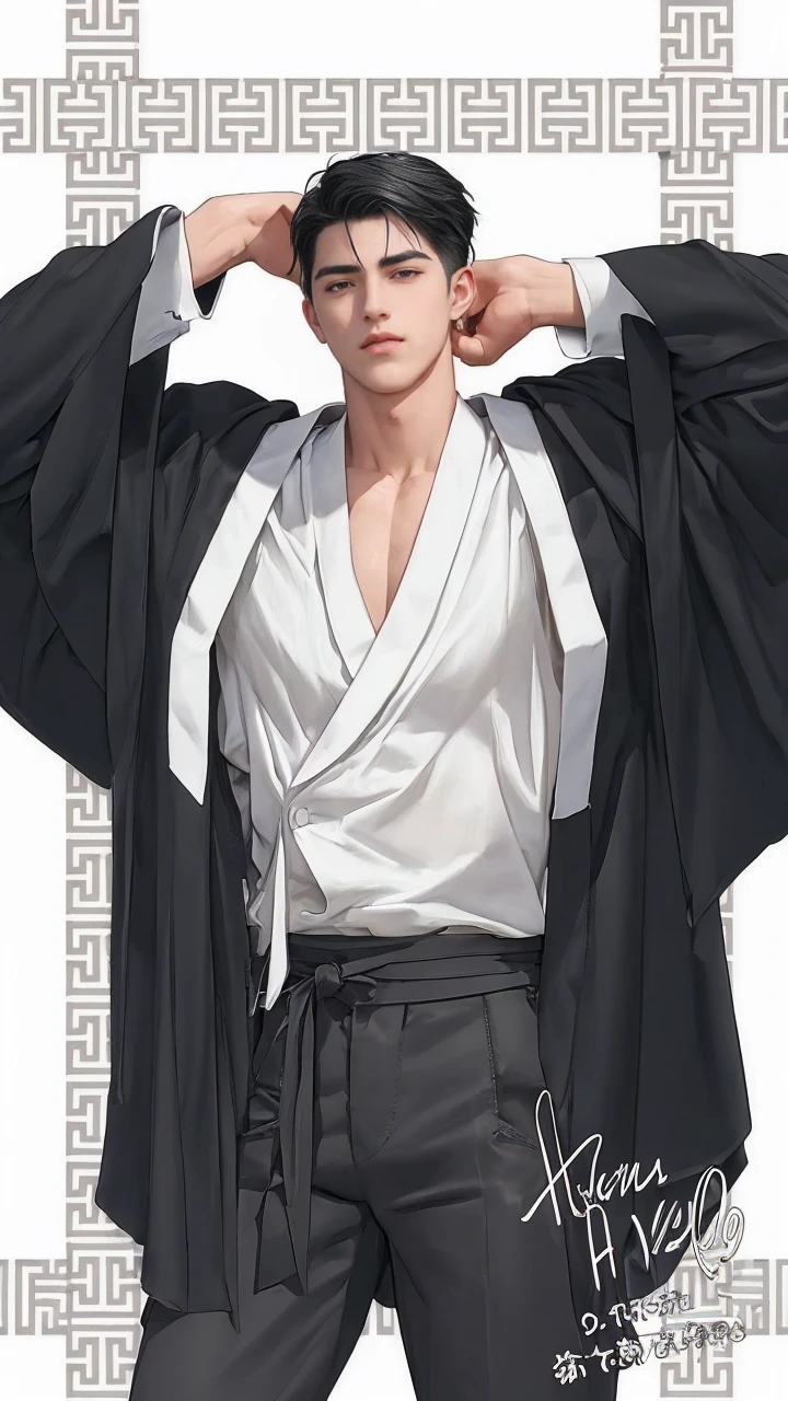 masterpiece, 1boy, adult, handsome, black hair, undercut hair, perfect face, detailed eyes and face, black eyes, clean shaved, muscular, capturing a rural atmosphere, dynamic lighting, unreal engine 5, hd picture,