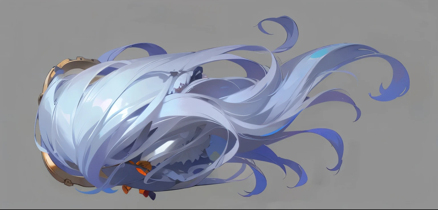 Long white hair、Full details,Fine hair,elegant,Swing with the wind