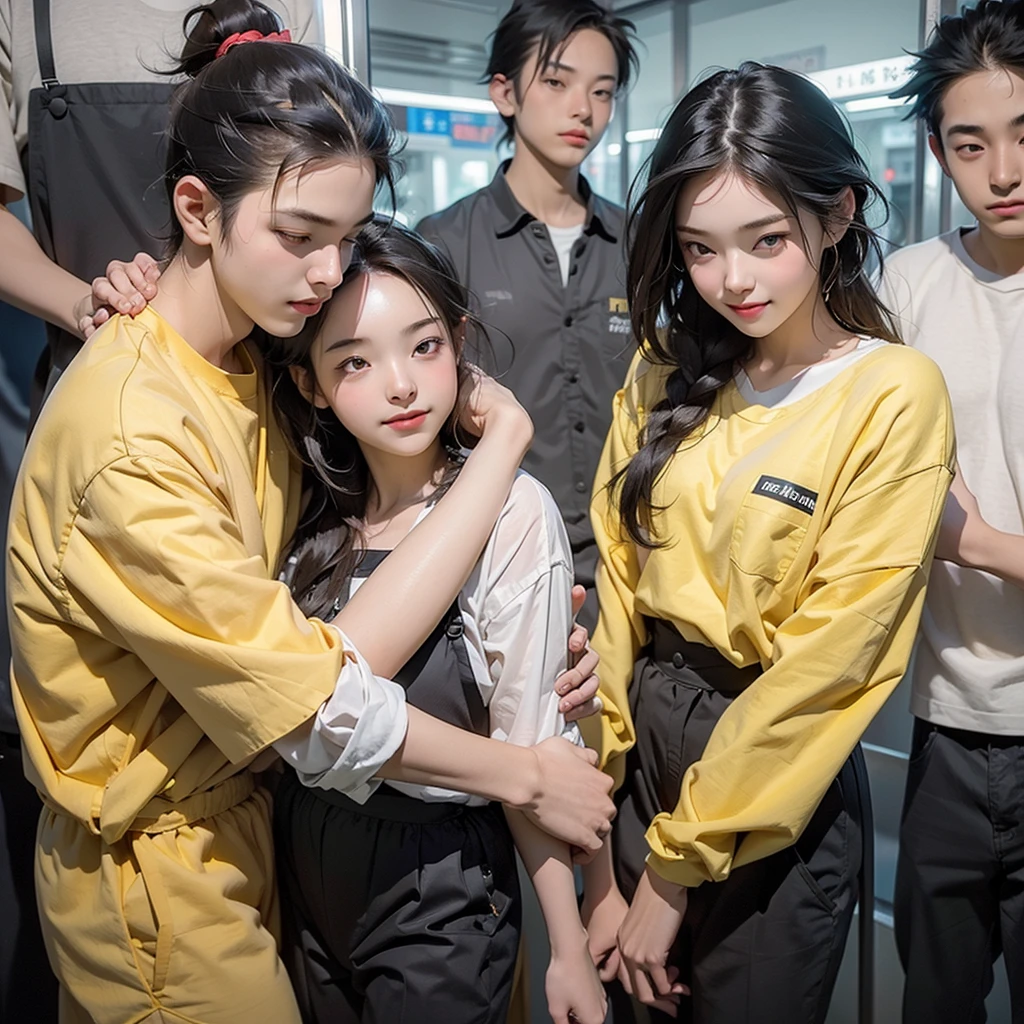 ((Browsing Caution)),((((One boy and one girl having sex)))),Standing position, Hug from the front、in the train,Beautiful 18 year old woman, I'Half Russian and half Japanese、Iは肌がとても白いです、(((Wearing a camisole)))、(((Grey Skirt,Skirt Lift)))、Small breasts、( disheveled brown shorthair),She has very slim legs, Sexual climax, ,Heavy breathing, Blushing,Your body is wet、((Small breastsに))、sexual excitement