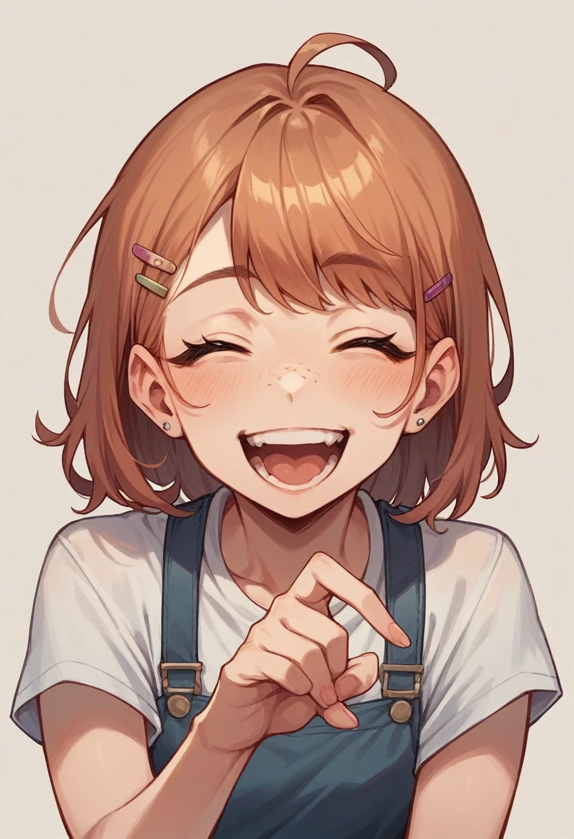A girl is working with some dangerous bodybuilder and a cute girl is laughing with them