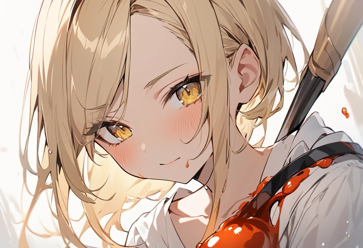 score_9, score_8_superior, score_7_superior, sauce_anime, One girl,Yellow Eyes, Highest quality, Blonde, Rounded, downward-cut bangs, Portraiture, White sundress,
