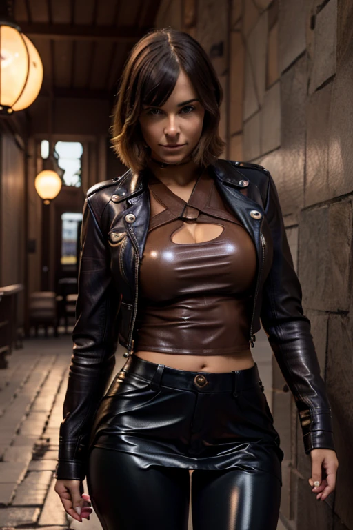 a passionate lesbian couple, blonde and brunette, one wearing a burgundy pleated leather skirt, the other in leather pants, kissing intimately, both in black leather jackets, with leather gloves, (best quality,4k,8k,highres,masterpiece:1.2),ultra-detailed,(realistic,photorealistic,photo-realistic:1.37),highly detailed,dramatic studio lighting,intricate textures,vivid colors,cinematic composition