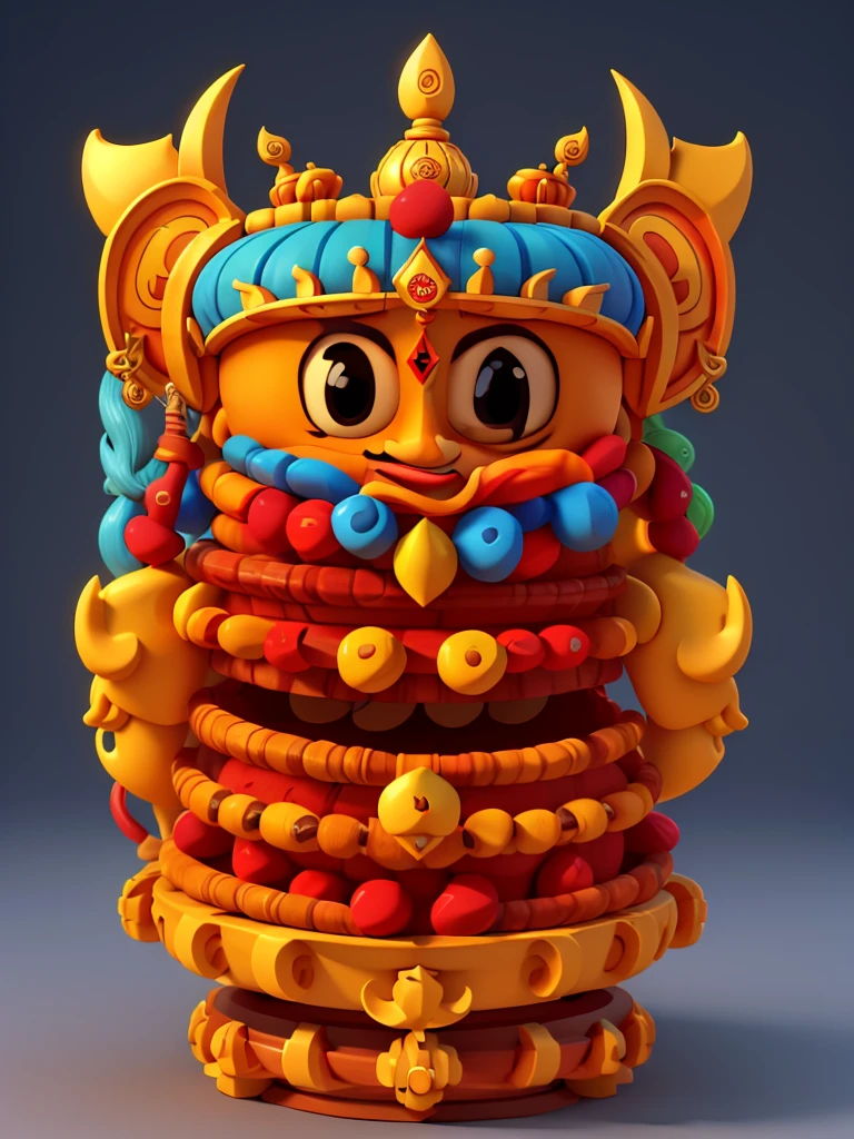 Lord Jagannath: A cute and playful representation of Lord Jagannath as a , engaging in playful activities 3d image