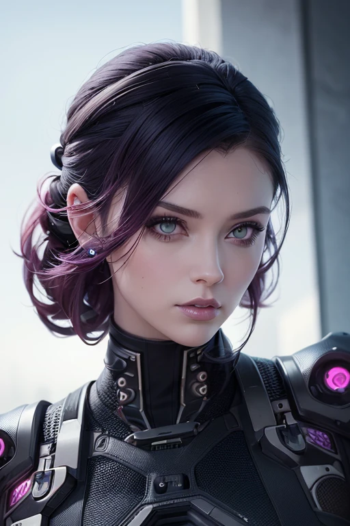 a closeup of a woman with a futuristic hairstyle, cyberpunk art by Suzanne Gildert, winner of the cgsociety competition, gothic art, cyborg - girl, portrait of a cyborg queen, cyborg girl, cyborg woman, detailed portrait of a cyborg, aetherpunk airbrush digital art, advanced digital cyberpunk art, gothic - cyberpunk, cyberpunk medusa
