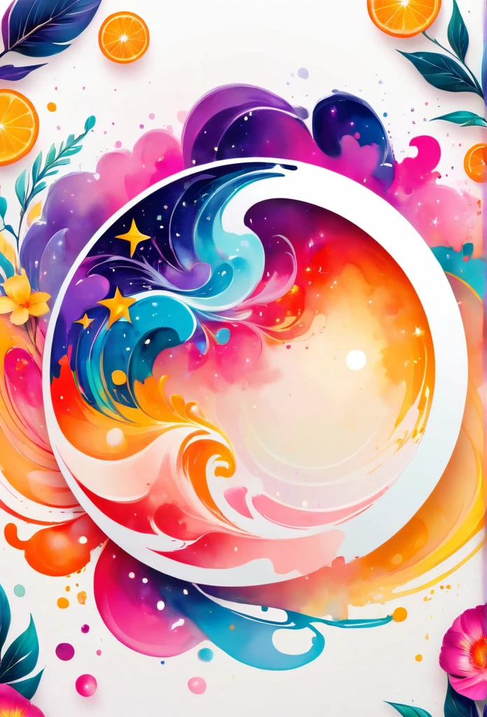Circle-shaped logo for nail salons
Logo with full moon motif
The full moon is strewn with orangenails
a close up of design with a number on it, behance art, octane 8, painted with colour on white, adobe illustrator art, cinema 4d colorful render, official artwork, colourful artwork, multicolored vector art, archan nair, colourful digital art, official illustration, colorful swirls of paint, promotional artwork, trend in behance hd