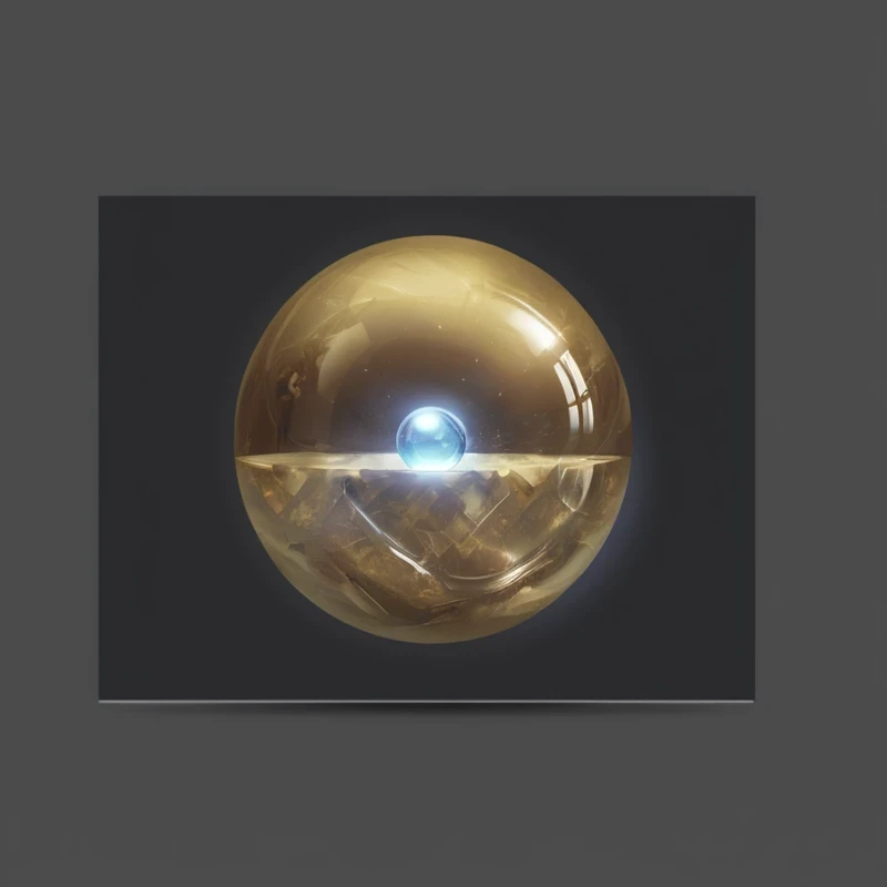 Transparent Crystal Ball,Wrapped in metal,Game Resources,İcon,Clear ball,Crystal Ball