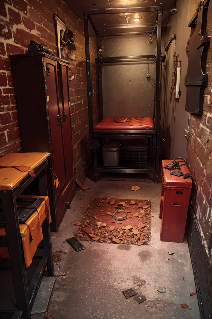 old abandoned rusty BDSM room