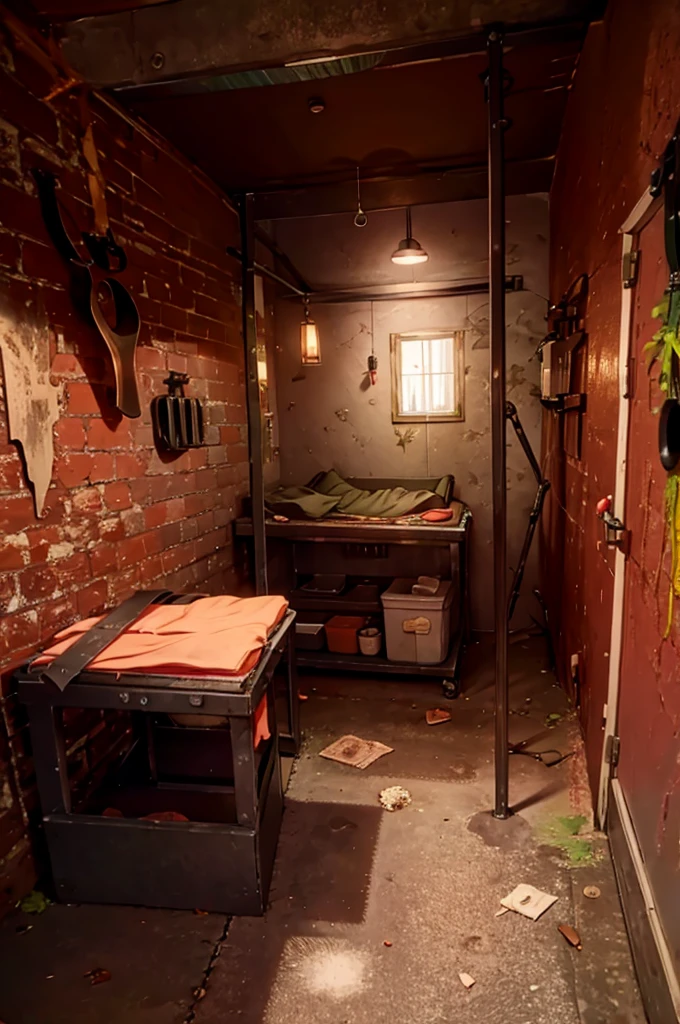 old abandoned rusty BDSM room