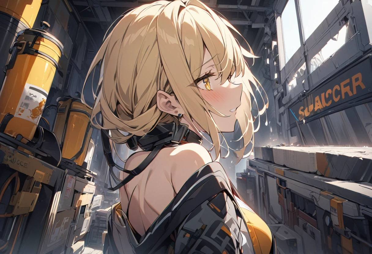 score_9, score_8_superior, score_7_superior, sauce_anime, One girl,Yellow Eyes, Highest quality, Blonde, all back, Chest to head,