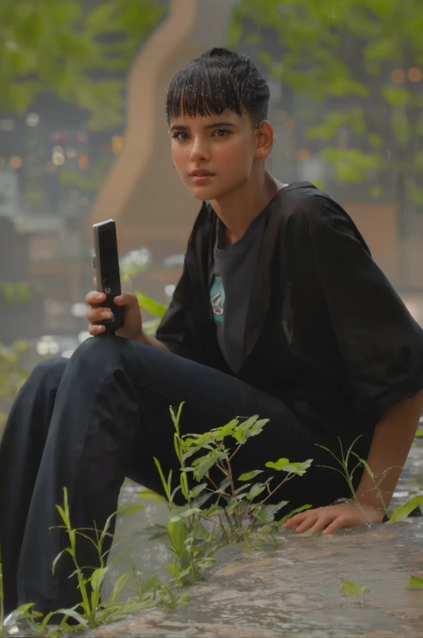 mix4,(8k, RAW photo, best quality, master:1.2), (realistic, photo-realistic:1.37),1girl,cute,cityscape,night,rain,wet,professional lighting,photon mapping,radiosity,physically-based rendering ,