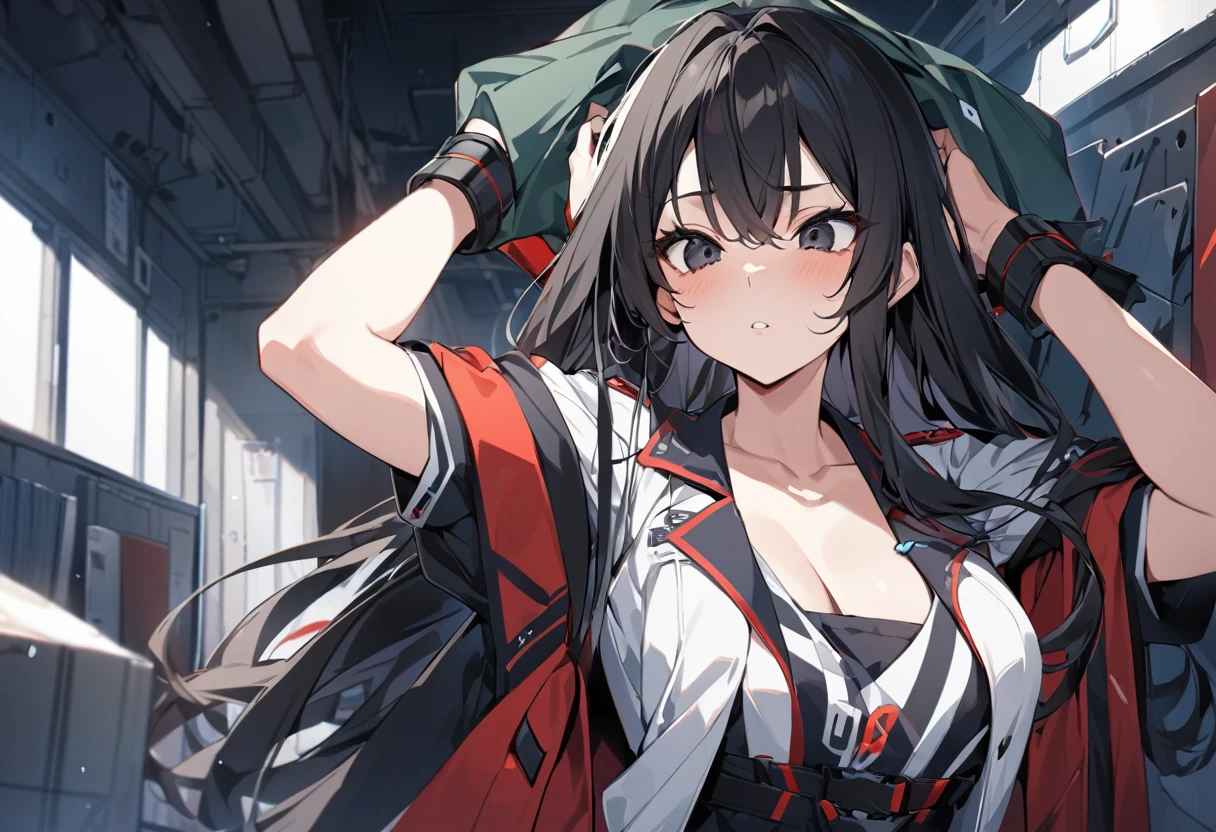 score_9, score_8_superior, score_7_superior, anime, One girl,black eye, Highest quality, Black Hair, Long Hair, Chest to head,