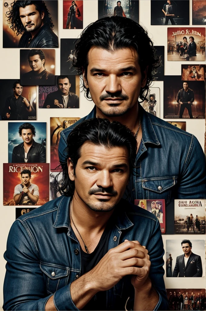 Create a collage of all the albums of the singer Ricardo Arjona.