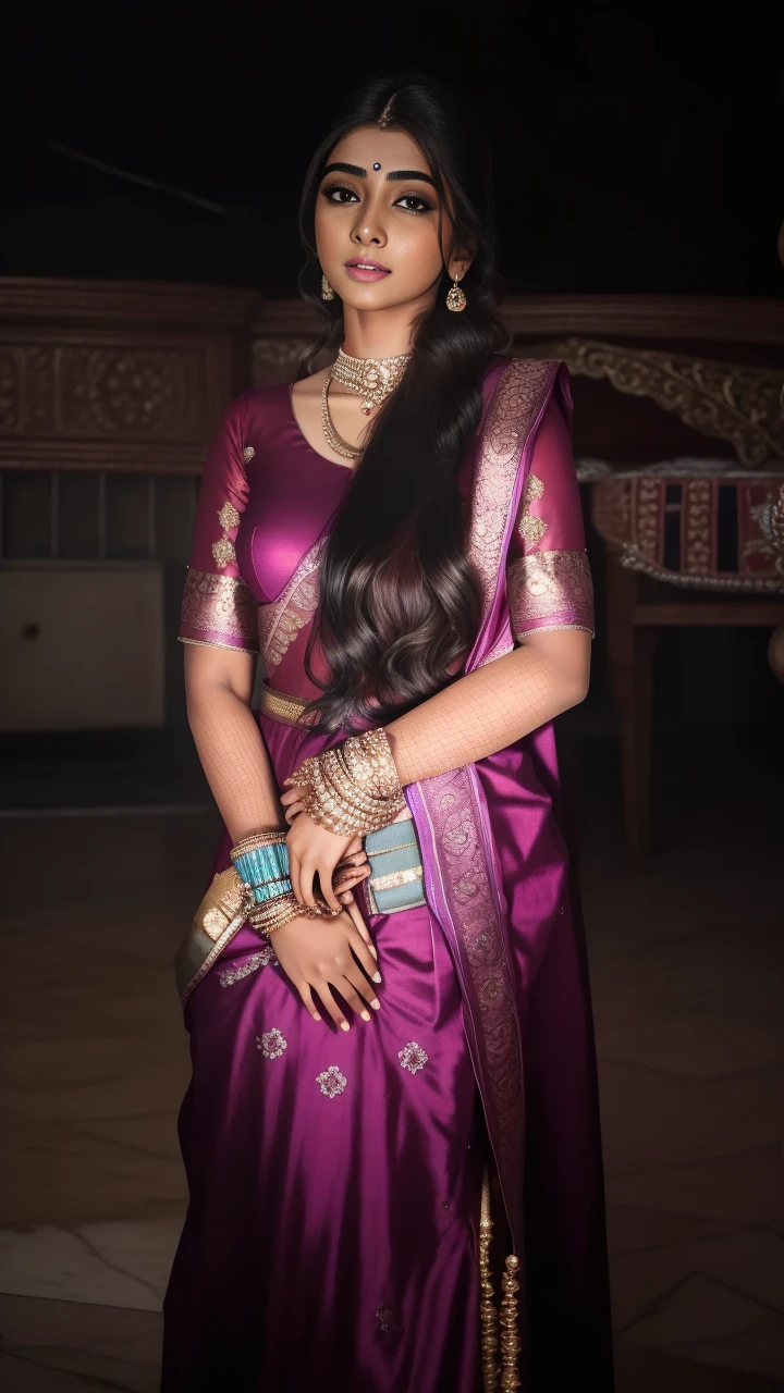 masterpiece, best quality, realistic, 2 girls Indian girls, (PureErosFace_V1:0.7),  (8k, best quality), Indian dress, full body visible in front of camera, realistic jaw drooling beauty