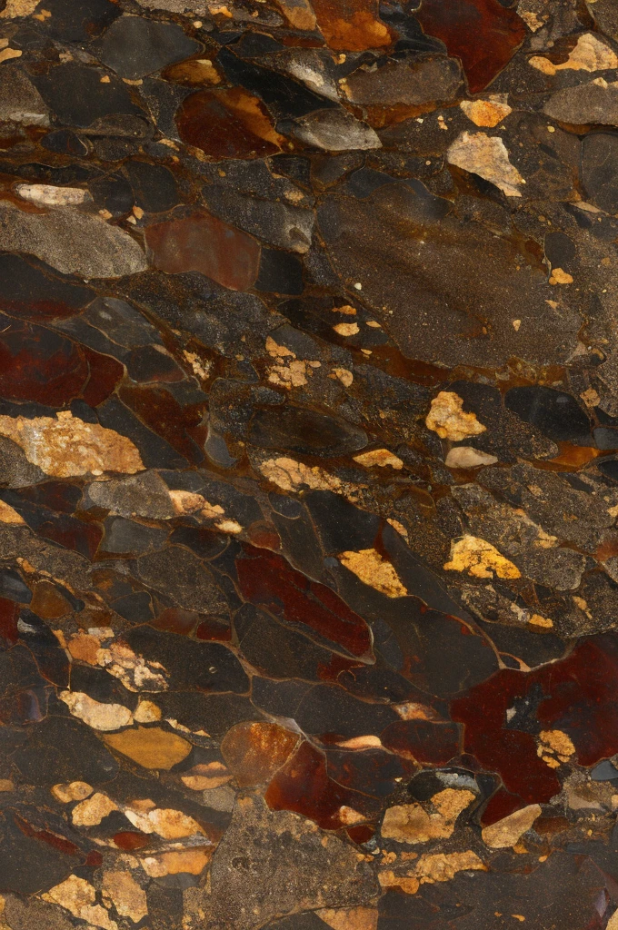 389^(3),a plain surface of stone,((polished stone)), realistic,(( dark basaltic stone)),((dark red venatures)),((dark yellow sfumatures)),(( realistic colour)), natural design,photographic,ultra high resolution,hyperdetailed, masterpiece, 3d modelling.