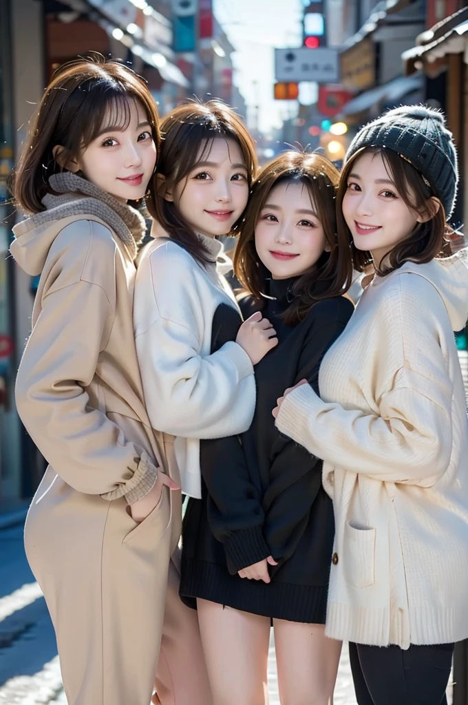 (Masterpiece:1.2),(Photorealsitic:1.5),2girls, duo,navel,Silk,Satin,Skirt,winter,Snow,