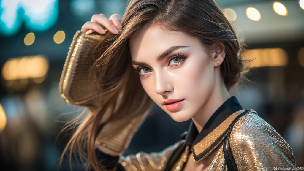 Russian model woman, Photorealsitic, Detailed skin, Detailed lips, Detailed eyebrows, PUPILS SPARKLING, depth of fields, ccurate, Super Detail, Best Quality, hight resolution, Anatomically correct, Textured skin, high details, High quality, short skirt, full body