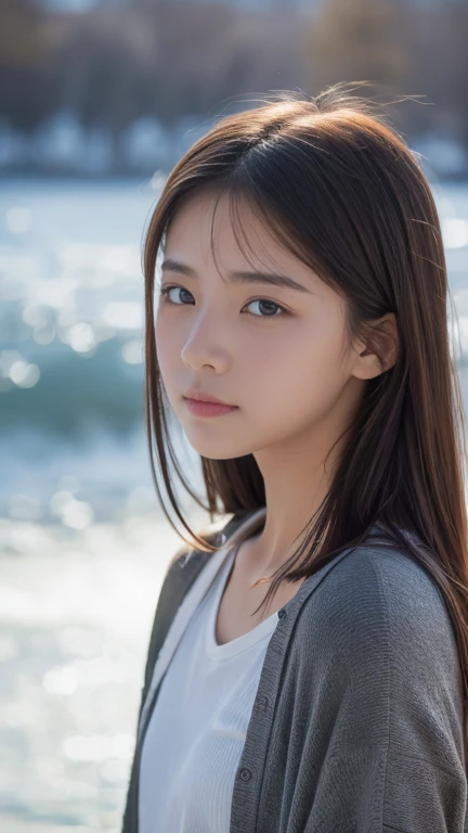 masterpiece, Highest quality, Raw photo, Ultra-high resolution, Realistic, (16 years old, Viewer&#39;s Lover, She really loves her viewers, Baby Face, Cute Face, Perfect body, Small waist and full body, Thin legs, Large Breasts, Realistic Skin, Angle from below), ((Yellow T-shirt、Denim micro shorts))、 Round face, Black Hair, Watery eyes, Shining Eyes, Short Bob Cut, bangs, Lowered eyebrows, Small earrings, A slight blush), (View your viewers, Stretching), (A smile that seduces the opposite ),Natural light, full length、Rose Garden