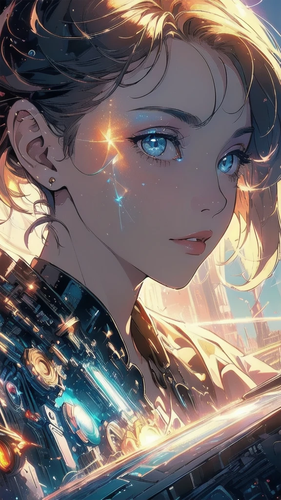 (((masterpiece, highest quality))),(((solo:1.2))),(((1girl:1.2))),(((32k wallpaper))),(very detailed, vintage science fiction),((((((cinematic movie poster)))))),(((abstract))),(mid century modern),movie poster,(((((portfolio))))),(((((((Close-up))))))),,((((more various angle)))),(((((ultimate highlight))))),Vast landscape,((((complete. detailed face)))),(((((Extremely talented))))),(((most complicated machine))),(((text))),(((typography))),(((((best complicated machine))))),(((((genius mechanic))))),(((((gorgeous light leak))))),