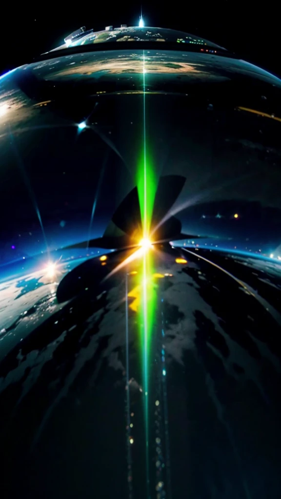 futuristic, 4K, evolution, neon, planeta solitário , look from space