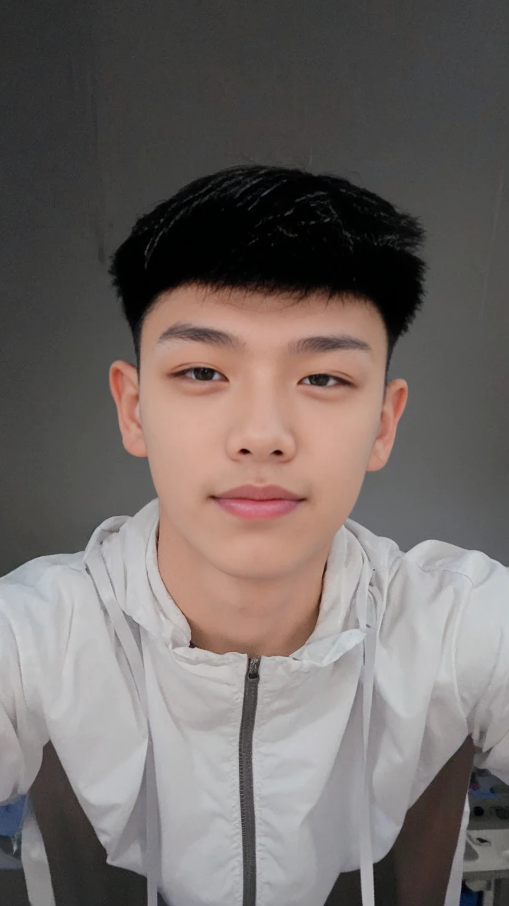 （8k，RAW photos，Best quality，nmasterpiece：1.2），（make realistic，photo realistic：1.37），In the lab，A guy，Wearing a white trigram，sideways standing，Whole human body，Professional attire